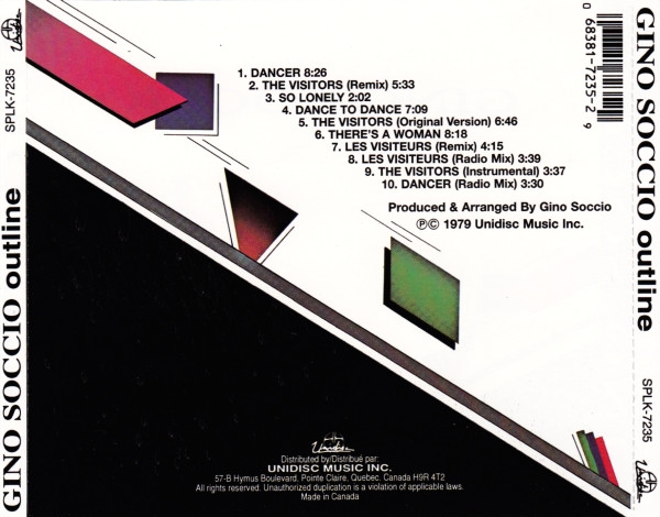 Gino Soccio – Outline Cd (Bonus Tracks)