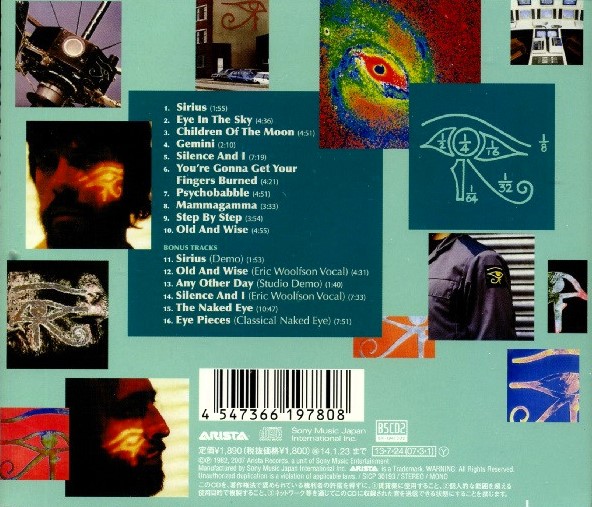 alan parsons eye in trasera The Alan Parsons Project – Eye In The Sky Cd (Bonus Tracks)