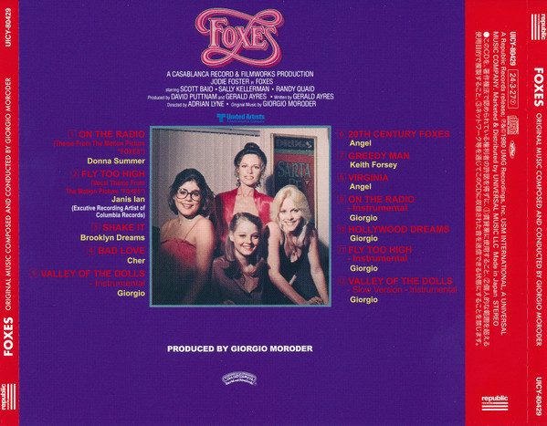 foxes trasera Foxes - Original Soundtrack Cd Japonés