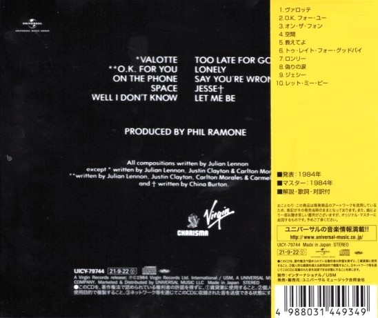 Julian Lennon – Valotte Cd