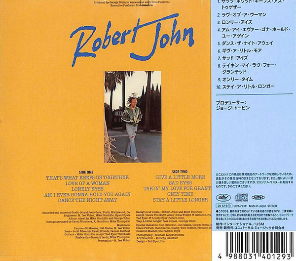 Robert John - Robert John Cd