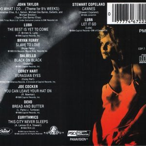 9½ Weeks - Original Motion Picture Soundtrack Cd