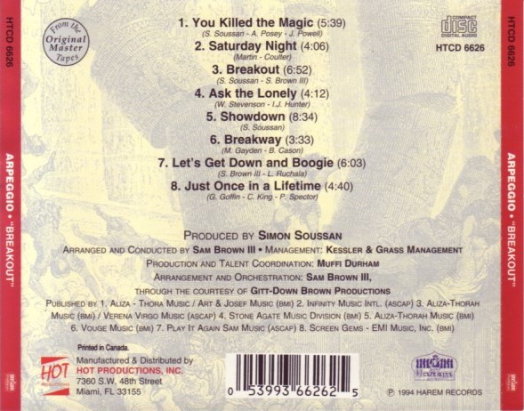 arpeggio breakout trasera Arpeggio – Breakout Cd