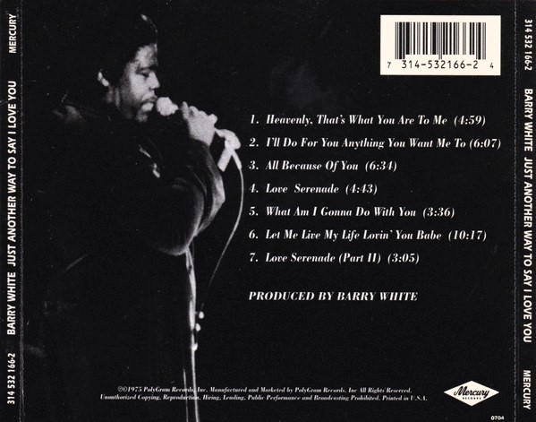 Barry White – Just Another Way To Say I Love You Cd