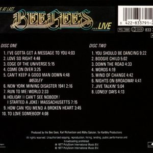 Bee Gees – Here At Last... Bee Gees ...Live Cd