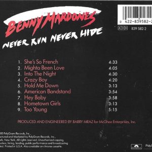 Benny Mardones – Never Run Never Hide Cd