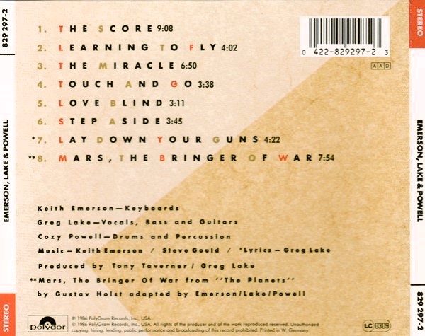 emerson lake and powell trasera Emerson, Lake & Powell – Emerson, Lake & Powell Cd