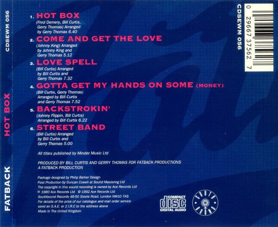 The Fatback Band – Hot Box Cd