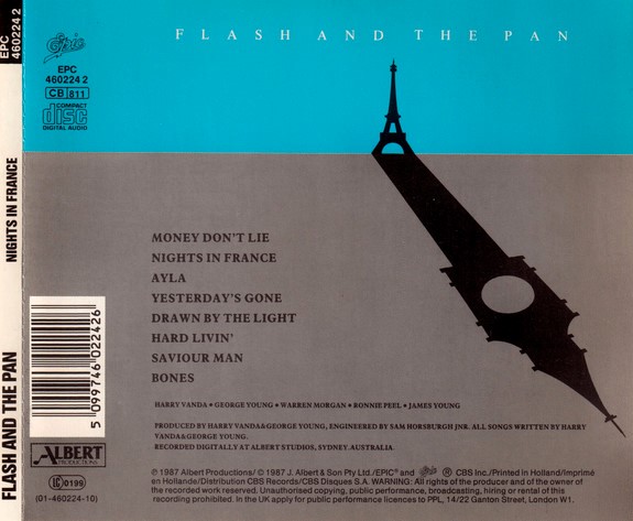 flash nights trasera Flash And The Pan – Nights In France Cd