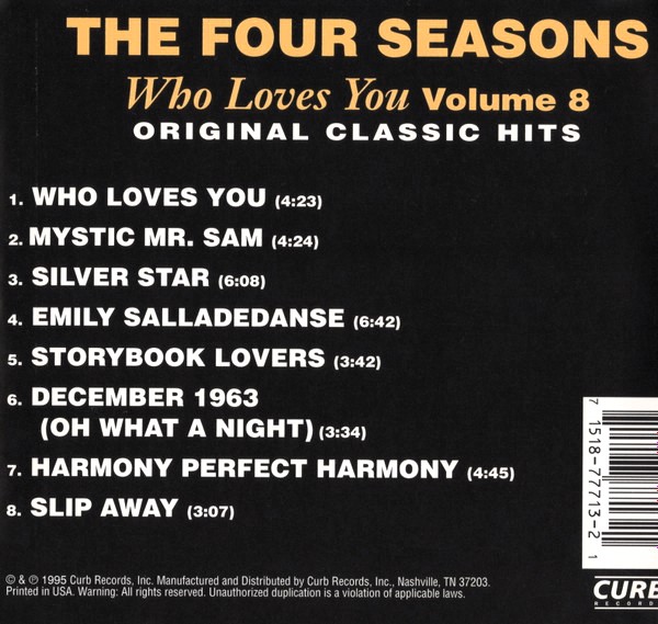 The Four Seasons – Who Loves You Cd