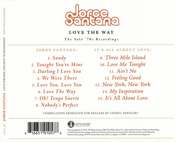Jorge Santana – Love The Way: The Solo '70s Recordings Cd