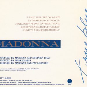 Madonna – True Blue (Super Club Mix) Cd Single Japonés