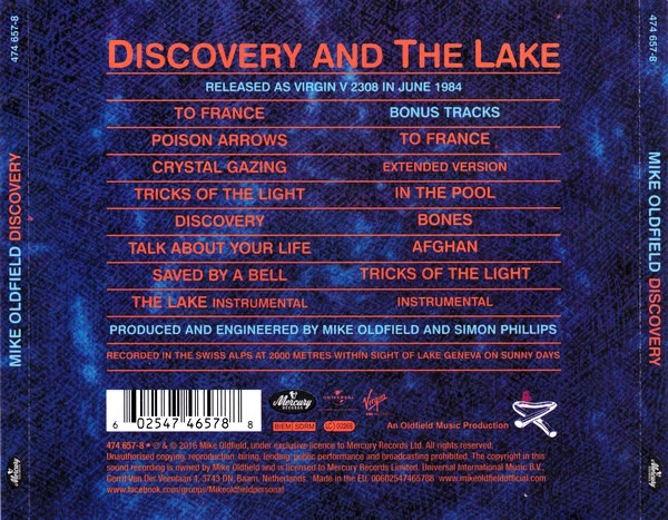 mike oldfield discovery trasera Mike Oldfield – Discovery Cd (Bonus Tracks)