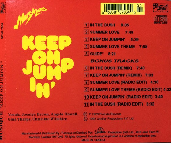 musique trasera Musique – Keep On Jumpin' Cd (Bonus Tracks)