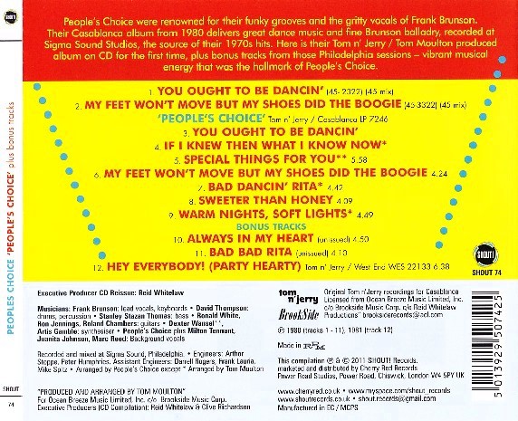 peoples choice trasera People's Choice – People's Choice Cd (Bonus Tracks)