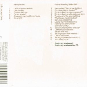 Pet Shop Boys – Introspective / Further Listening 1988-1989 Cd (Bonus Tracks)