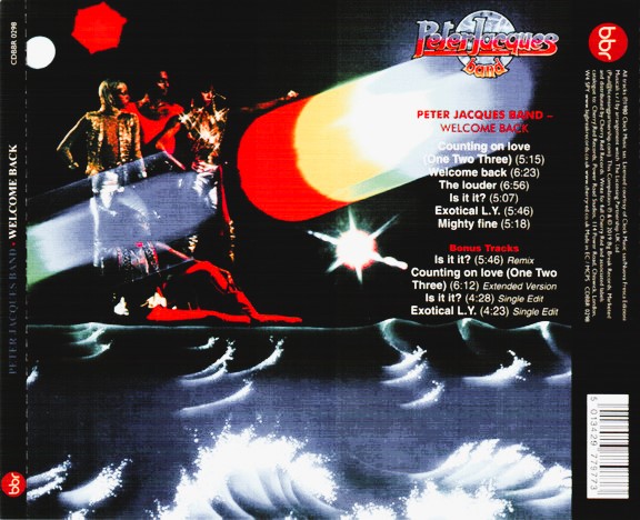 peter jacques trasera Peter Jacques Band – Welcome Back Cd (Bonus Tracks)