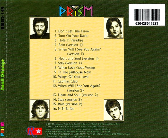 Prism – Small Change Cd