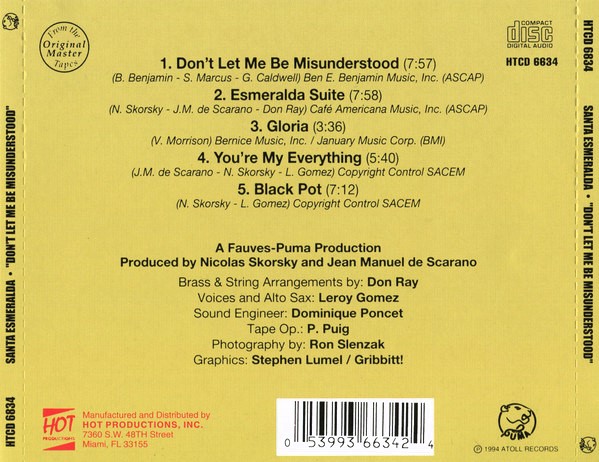 Santa Esmeralda – Don't Let Me Be Misunderstood Cd