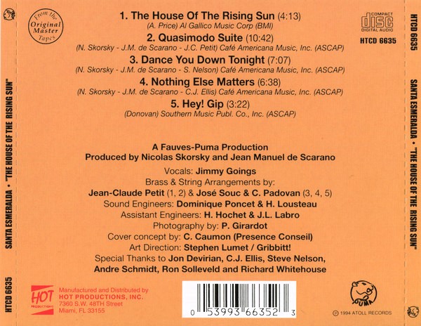 Santa Esmeralda – The House Of The Rising Sun Cd