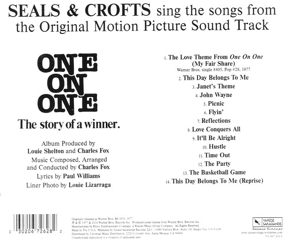 Seals & Crofts - The Original Motion Picture "One On One" Cd