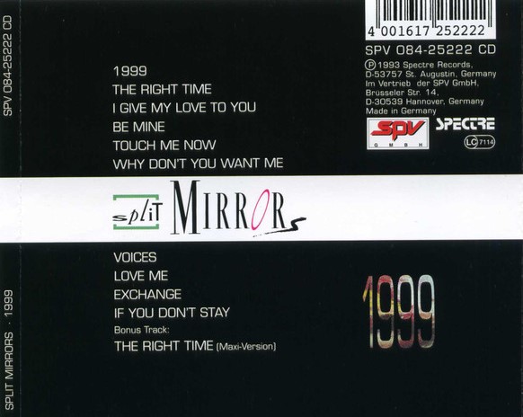 Split Mirrors – 1999 Cd