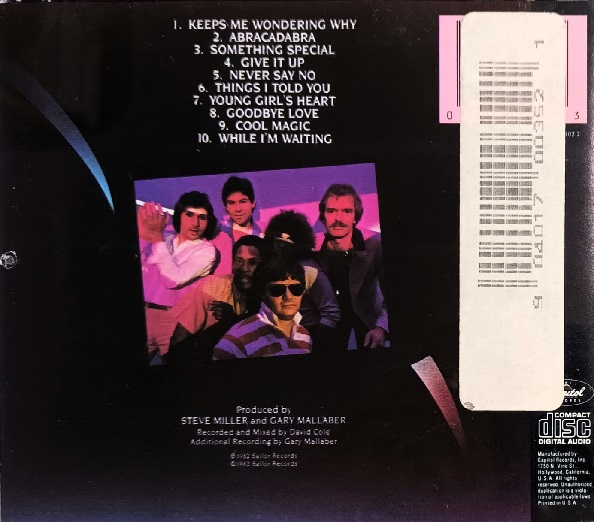 steve miller trasera The Steve Miller Band – Abracadabra Cd