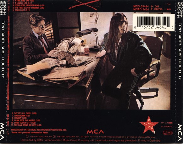 tony carey trasera Tony Carey – Some Tough City Cd