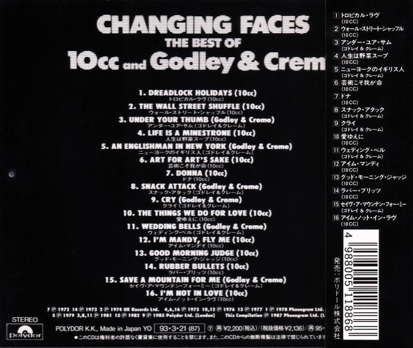10cc best of trasera 10cc And Godley & Creme – The Best Of Cd