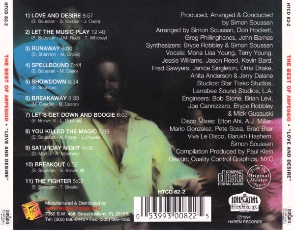 Arpeggio best of trasera Arpeggio – The Best Of Cd