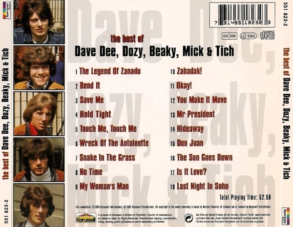 D.B.M. & T. (Dave Dee, Dozy, Beaky, Mick & Tich) – The Best Of Cd