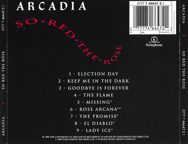 Arcadia – So Red The Rose Cd