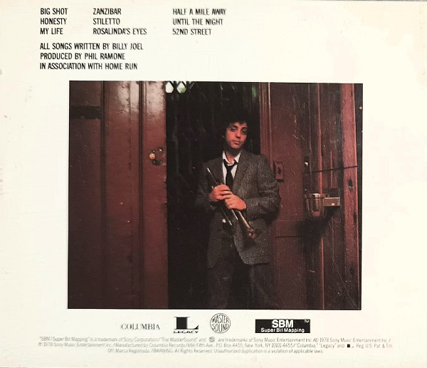 billy joel 52nd styreet trasera Billy Joel – 52nd Street Cd (Gold Disc)