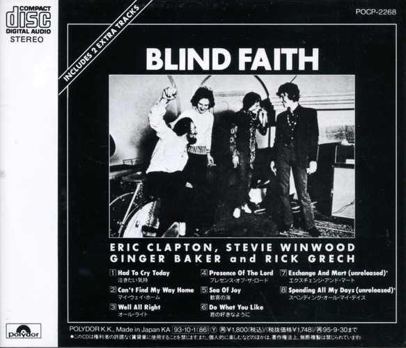 blind faith trasera Blind Faith – Blind Faith Cd (Bonus Tracks)