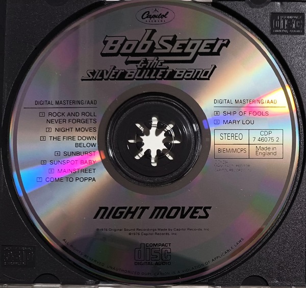bob seger nights cd Bob Seger And The Silver Bullet Band – Night Moves Cd