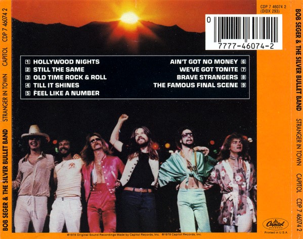 bob seger stranger trasera Bob Seger & The Silver Bullet Band – Stranger In Town Cd