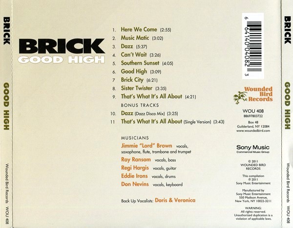 brick good woundedbird trasera Brick – Good High Cd (Bonus Tracks)