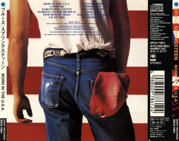 bruce born trasera Bruce Springsteen – Born In The U.S.A. Cd Japonés
