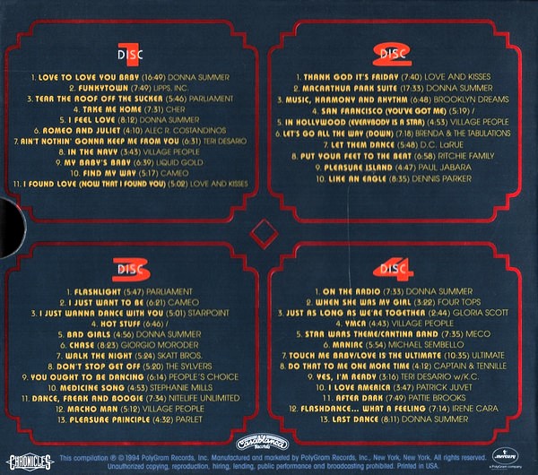 casablanca box trasera The Casablanca Records Story Box Cd (Varios Artistas Disco Funky)
