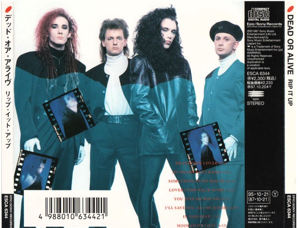 dead or alive trasera Dead Or Alive – Rip It Up Cd (Canciones mezcladas)