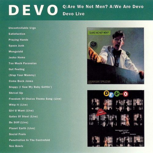 Devo – Q: Are We Not Men? A: We Are Devo / Devo Live Cd (2 Álbumes en 1 cd)