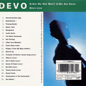 Devo – Q: Are We Not Men? A: We Are Devo / Devo Live Cd (2 Álbumes en 1 cd)