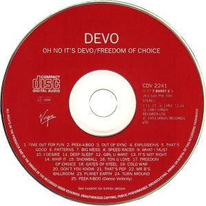 Devo – Oh No It's Devo / Freedom Of Choice Cd (2 álbumes en 1 cd)