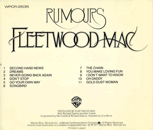 Fleetwood Mac – Rumours Cd