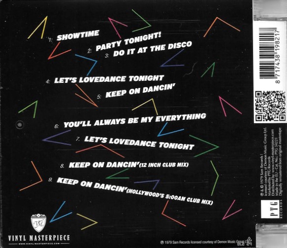 Gary's Gang – Keep On Dancin' Cd (Bonus Tracks)