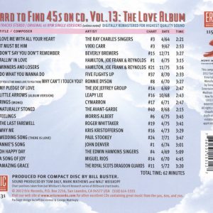Hard To Find 45s On CD Volume 13 Cd (Varios Artistas) Incluye a : Hamilton, Joe frank & Reynolds