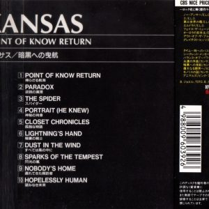 Kansas – Point Of Know Return Cd