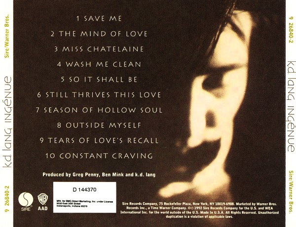 k.d. lang – Ingénue Cd