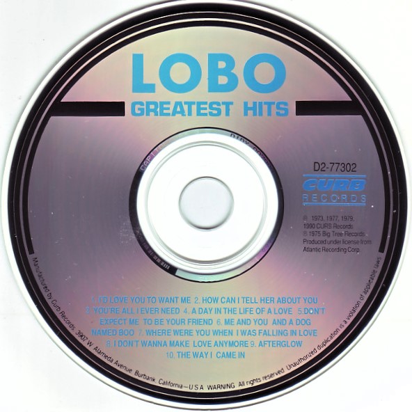 Lobo – Greatest Hits Cd