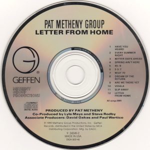 pat metheny letter cd Pat Metheny Group – Letter From Home Cd